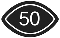 Visual Content rated 50 symbol